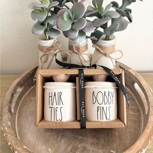 Rae Dunn Cream Hair Accessories Set